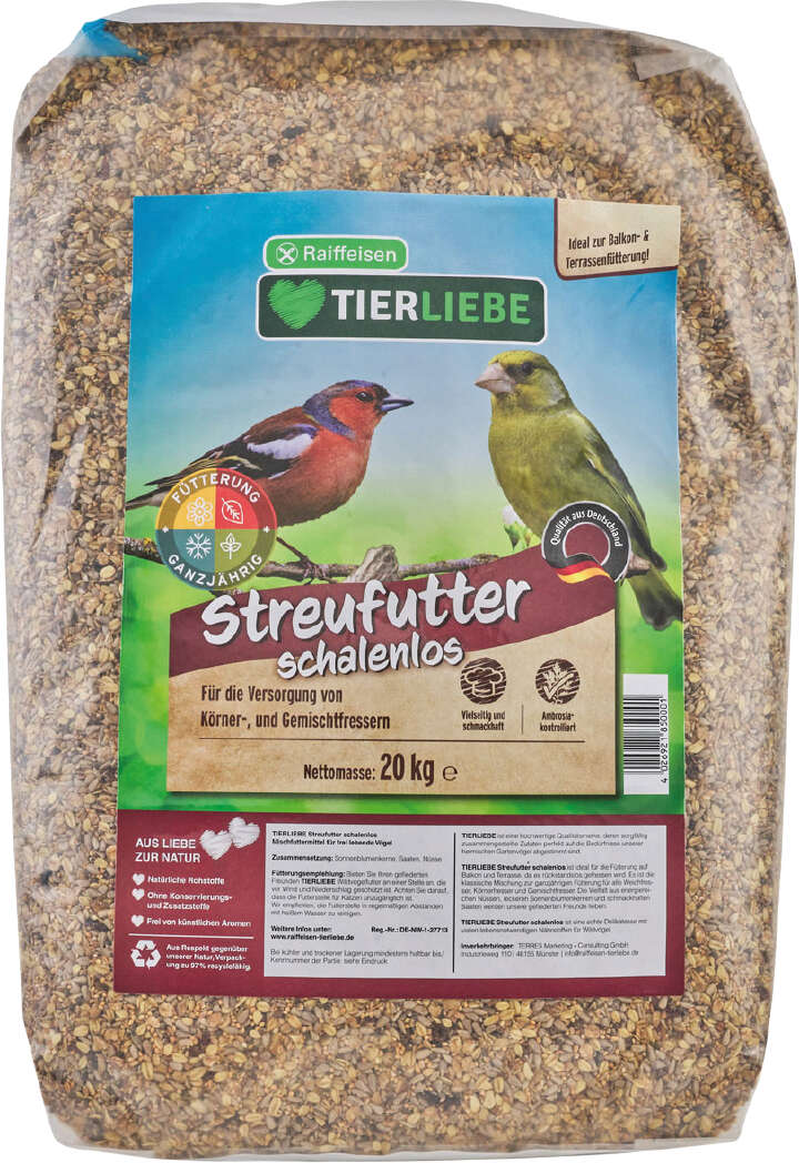 TIERLIEBE Streufutter schalenlos